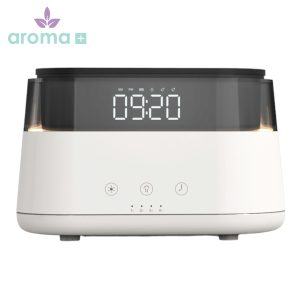 LED Clock Flame Diffuser (White)
